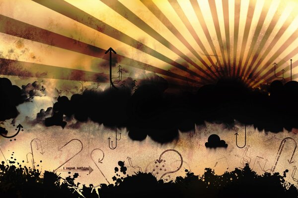 تشرق الشمس في خضم التجريد الكامل