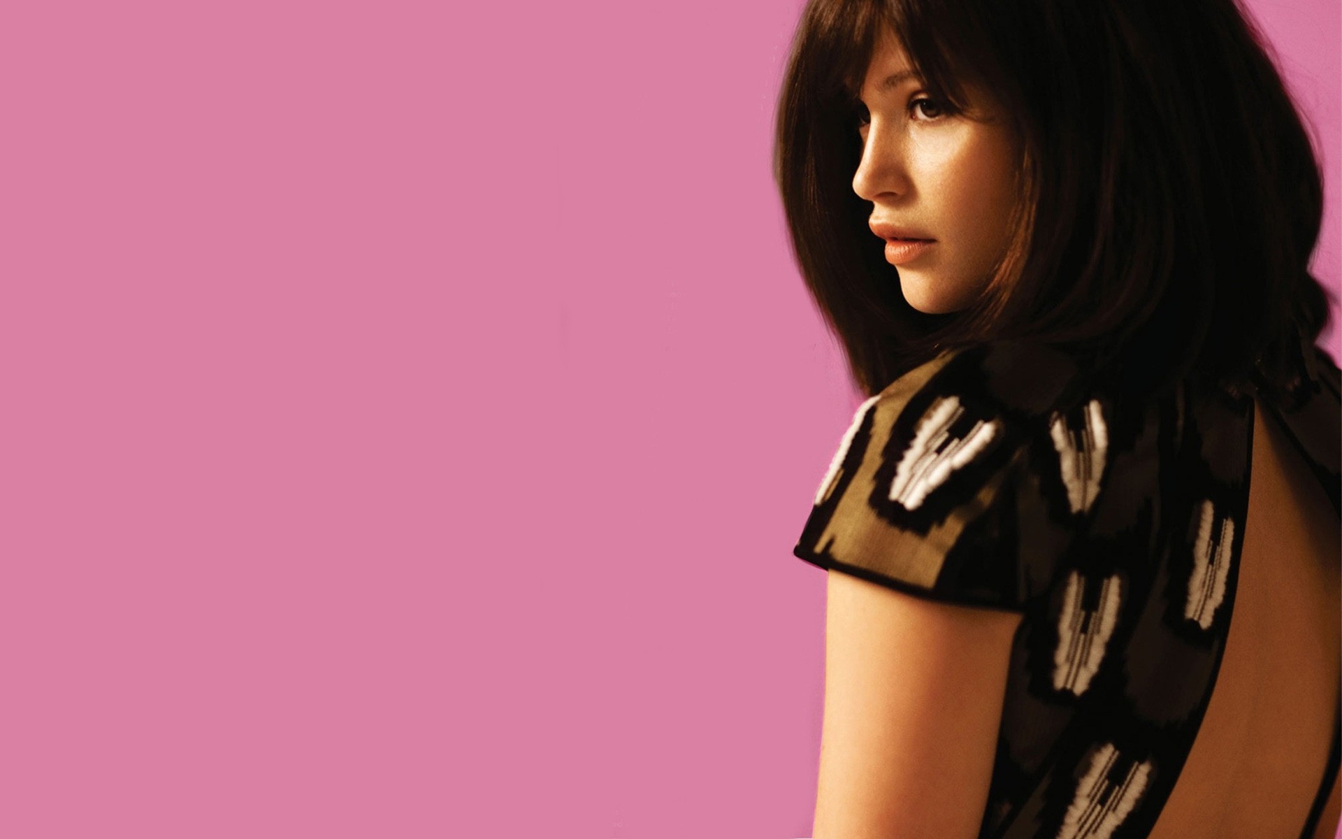 امرأة صورة فتاة أزياء نموذج مثير الكبار الوردي