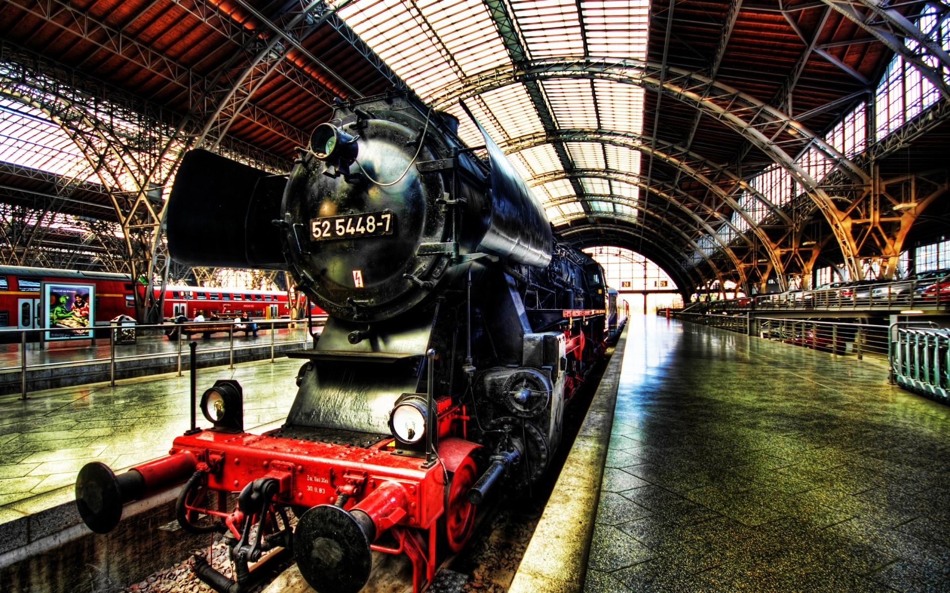 قطار سكة حديد نظام نقل تكنولوجيا محرك صناعة محطة خط سفر فولاذ قديم عتيق درتش