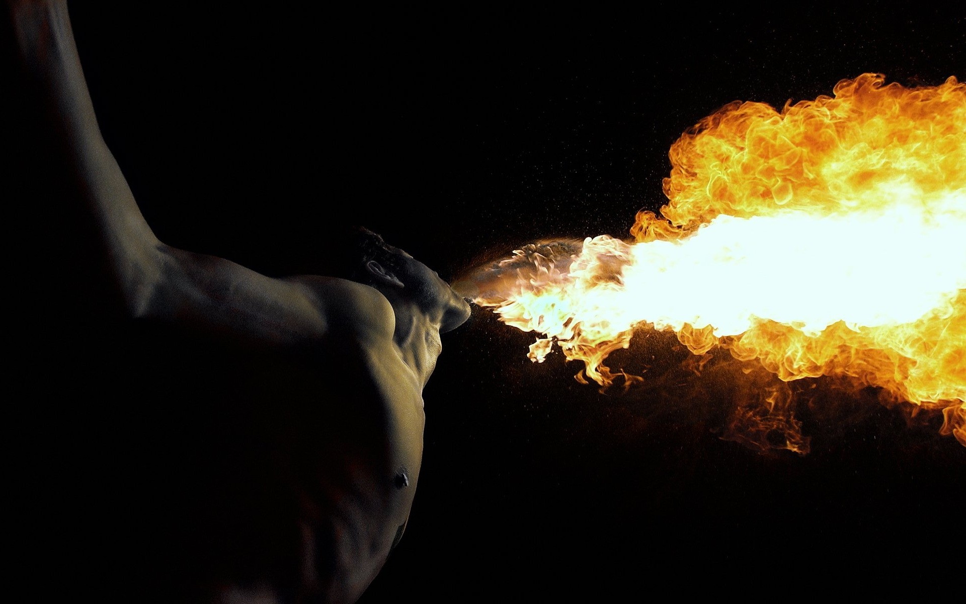 دخان لهب حار واحد