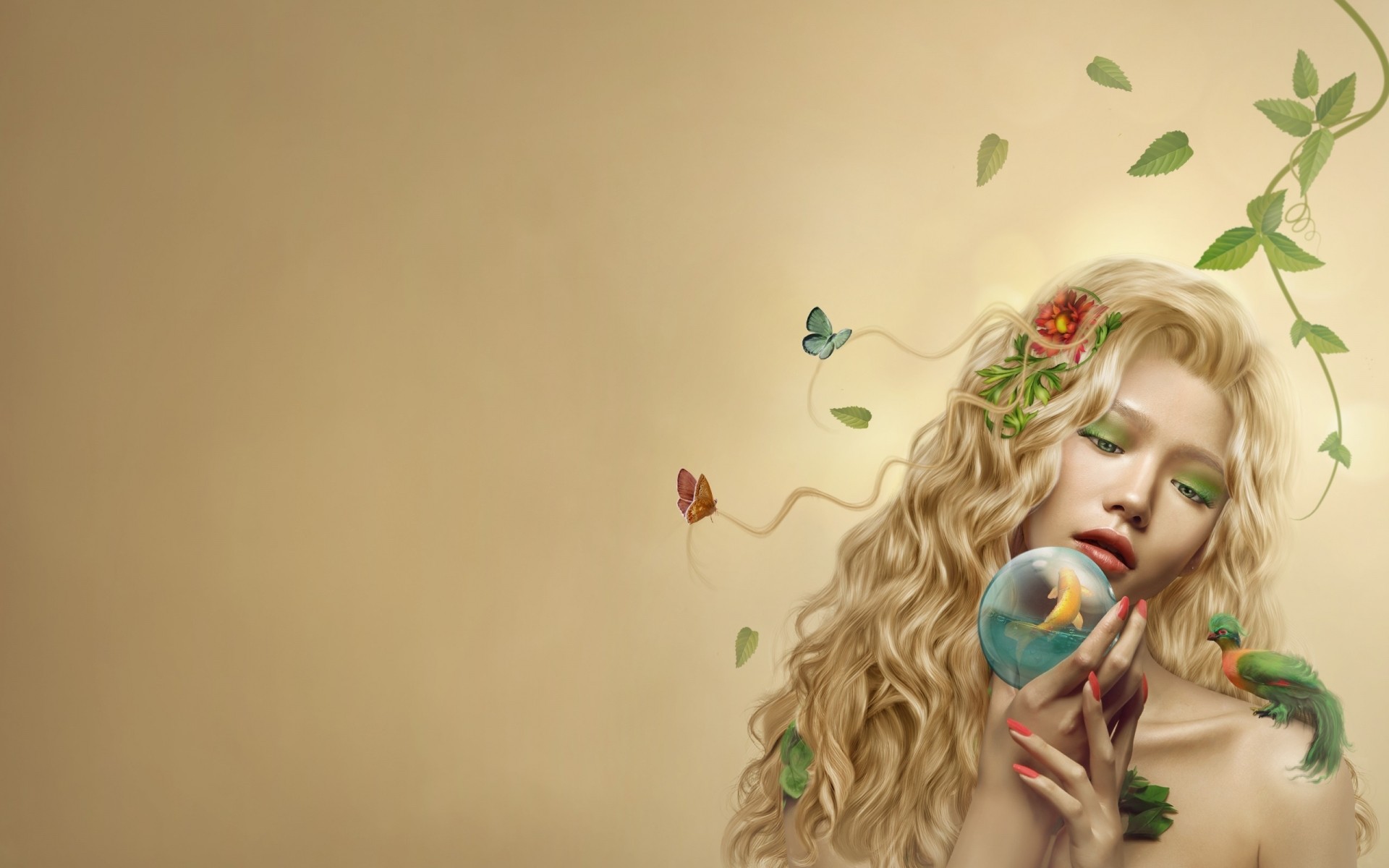 فتاة صورة الفن زهرة امرأة اللون نموذج