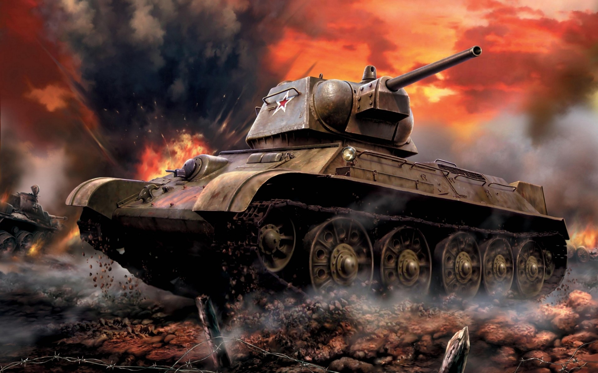 لهب عسكري سيارة حرب دخان دبابة معركة أسلحة جيش نظام نقل قتال خطر مسدس حريق