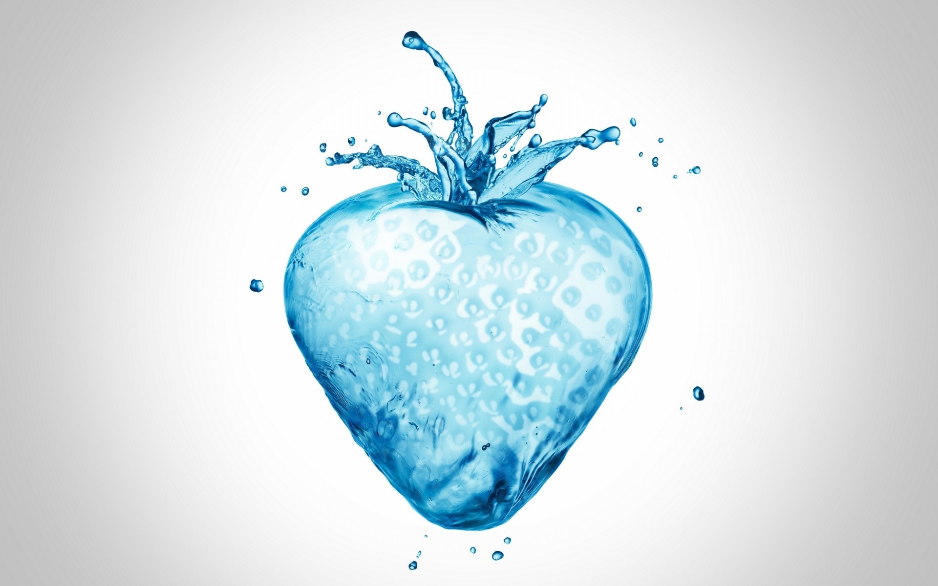 قطرة سبلاش المياه الرطب فقاعة حركة نظيفة الفراولة