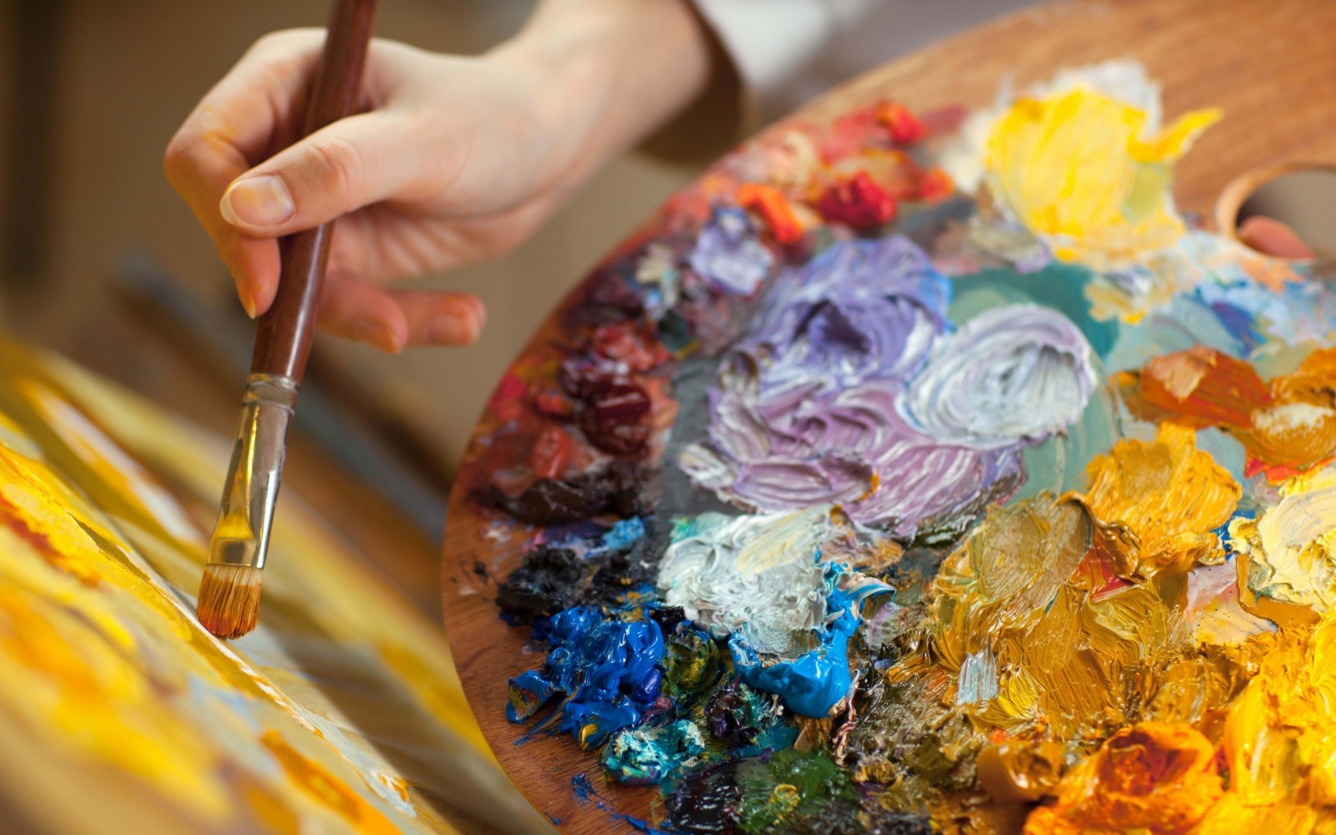 الإبداع اللون الفن مجوهرات الغذاء فرشاة لوحة الرسم