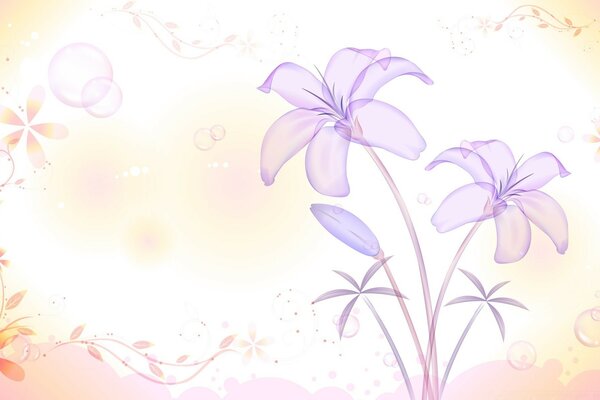 الرسم البياني مع صورة من الزهور