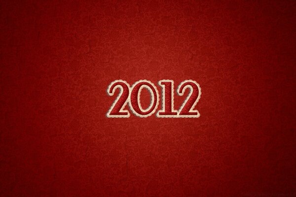 2012 على خلفية حمراء