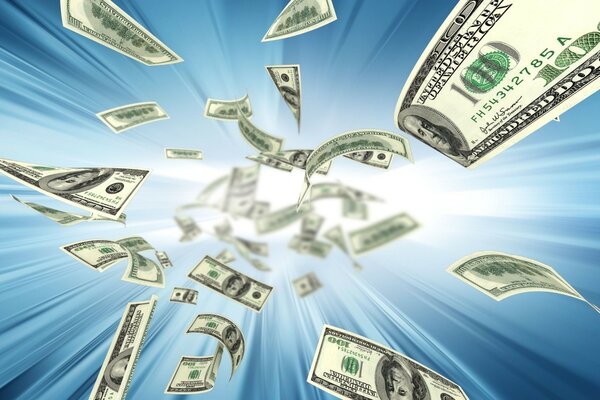 دولار شاشة التوقف على خلفية زرقاء