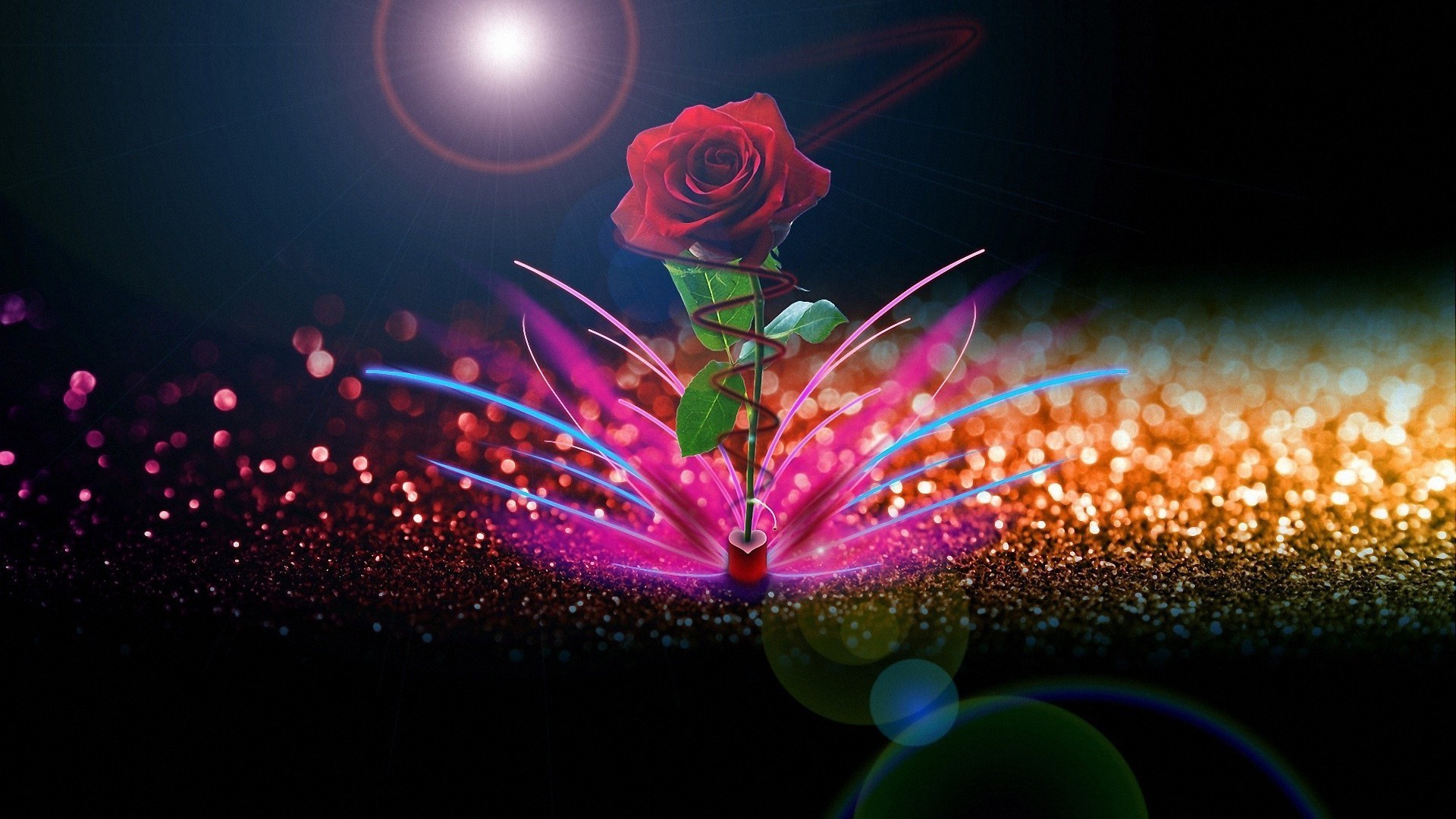 الزهور سطح المكتب اللون مشرق مجردة حزب ضوء عطلة